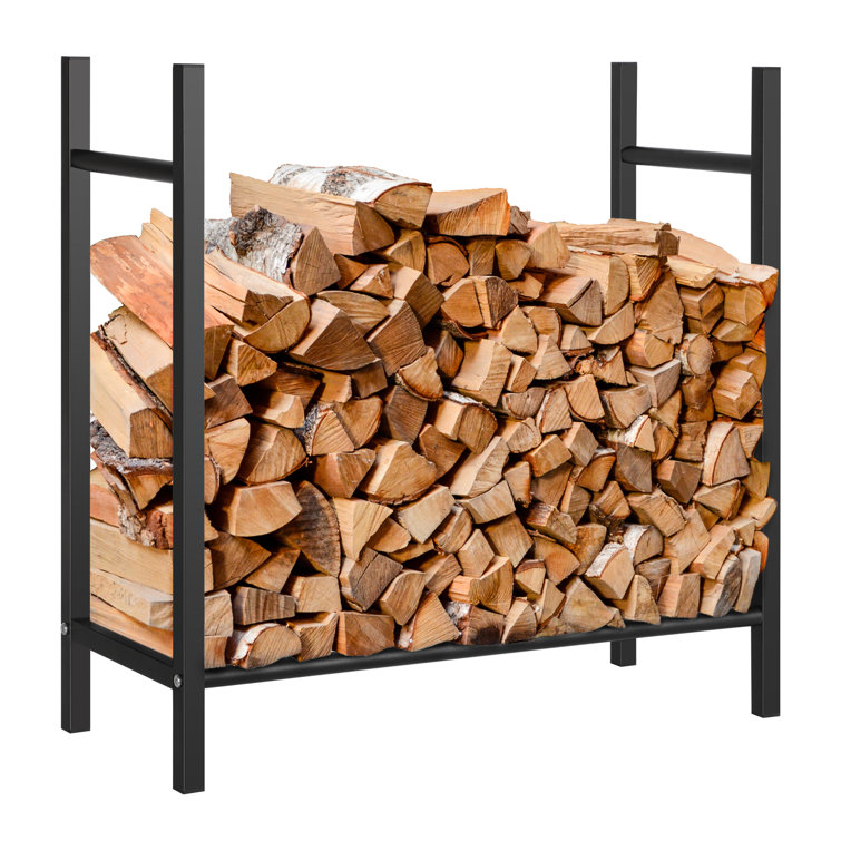Ebern Designs Myleisha Heavy Duty Metal Firewood Log Rack Wood Storage Firewood Holder Wayfair
